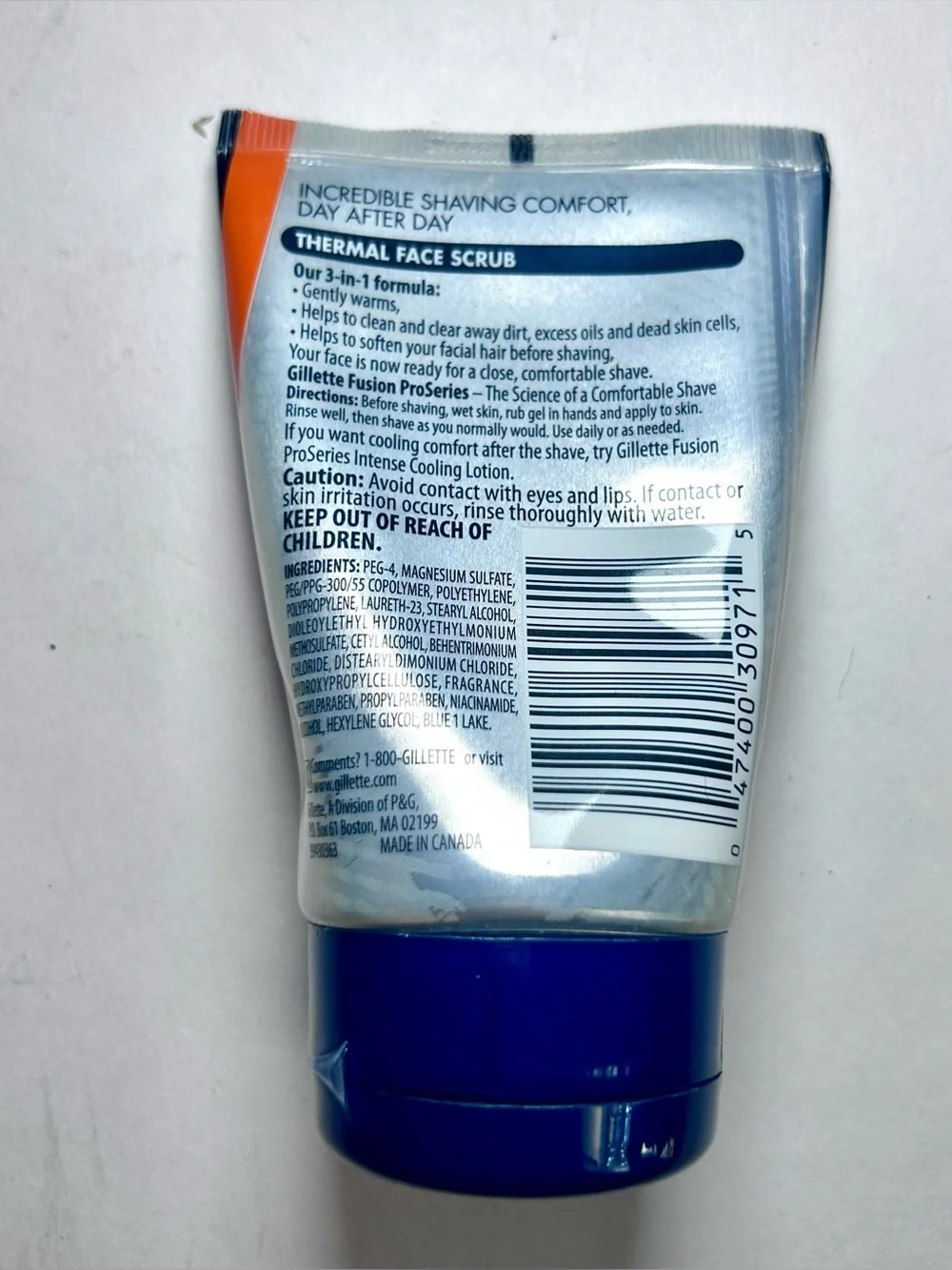 Gillette Fusion ProSeries Thermal Face Scrub 3.3oz